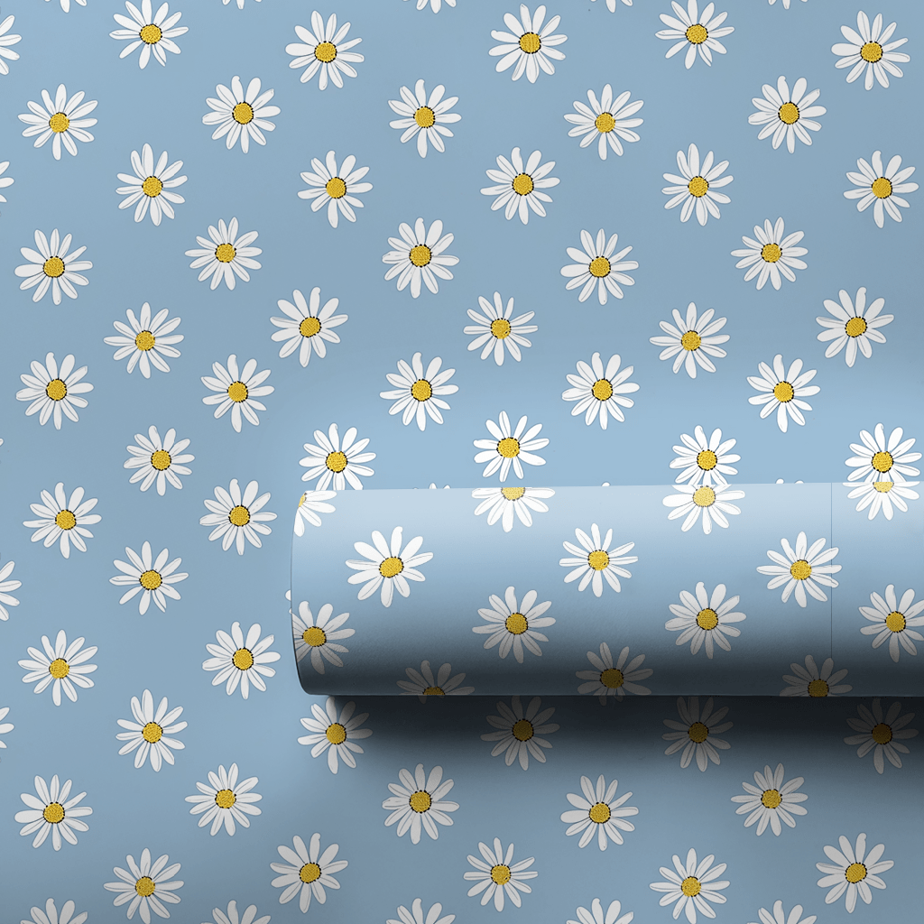 Flower Blues - Wrapping Paper - Aspen & Arlo