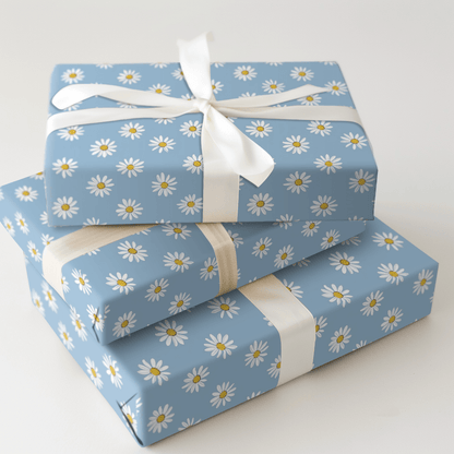 Flower Blues - Wrapping Paper - Aspen & Arlo
