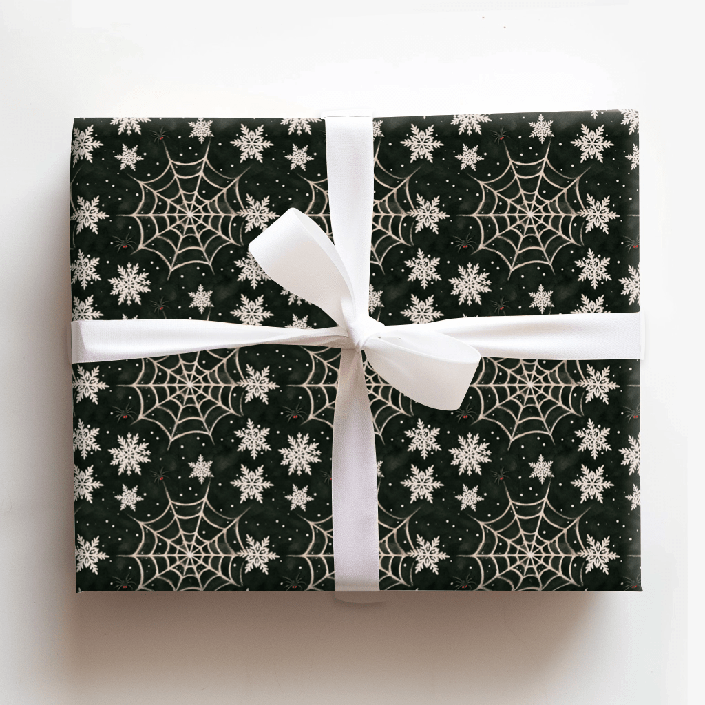Webbing Through Winter - Wrapping Paper - Aspen & Arlo