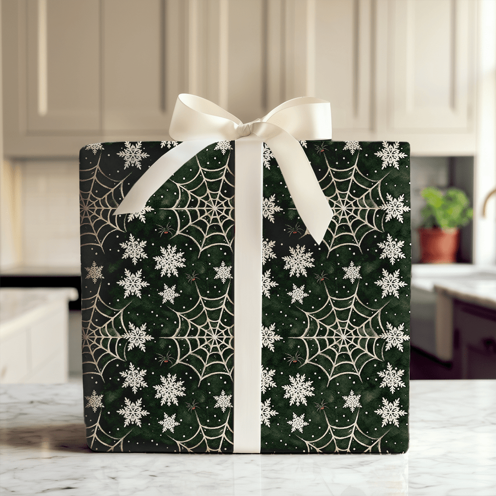 Webbing Through Winter - Wrapping Paper - Aspen & Arlo