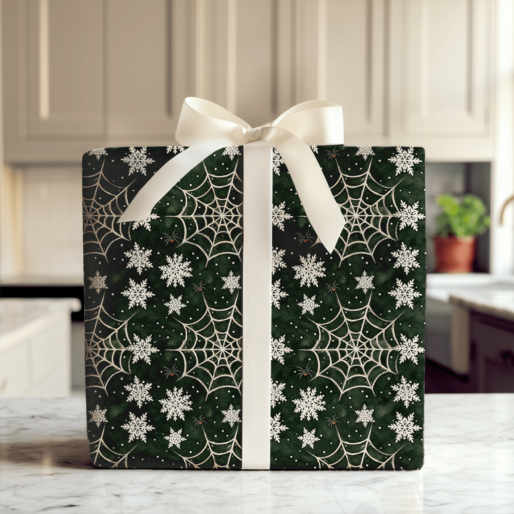 Webbing Through Winter - Wrapping Paper - Aspen & Arlo