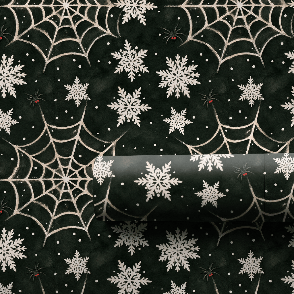 Webbing Through Winter - Wrapping Paper - Aspen & Arlo