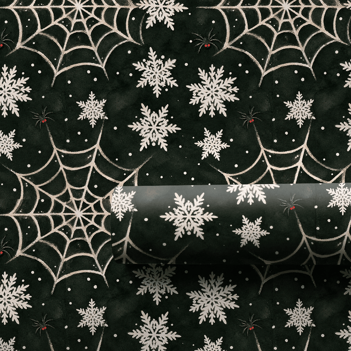 Webbing Through Winter - Wrapping Paper - Aspen & Arlo