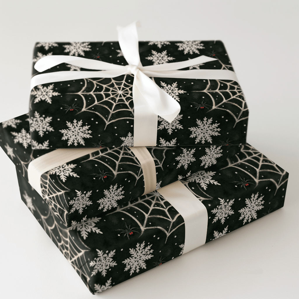 Webbing Through Winter - Wrapping Paper - Aspen & Arlo