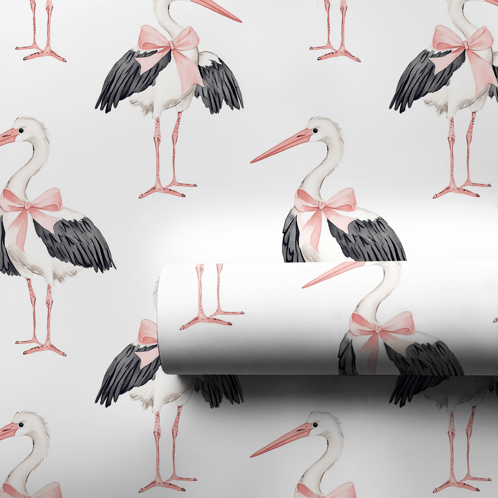 Stork Adorable - Wrapping Paper - Aspen & Arlo