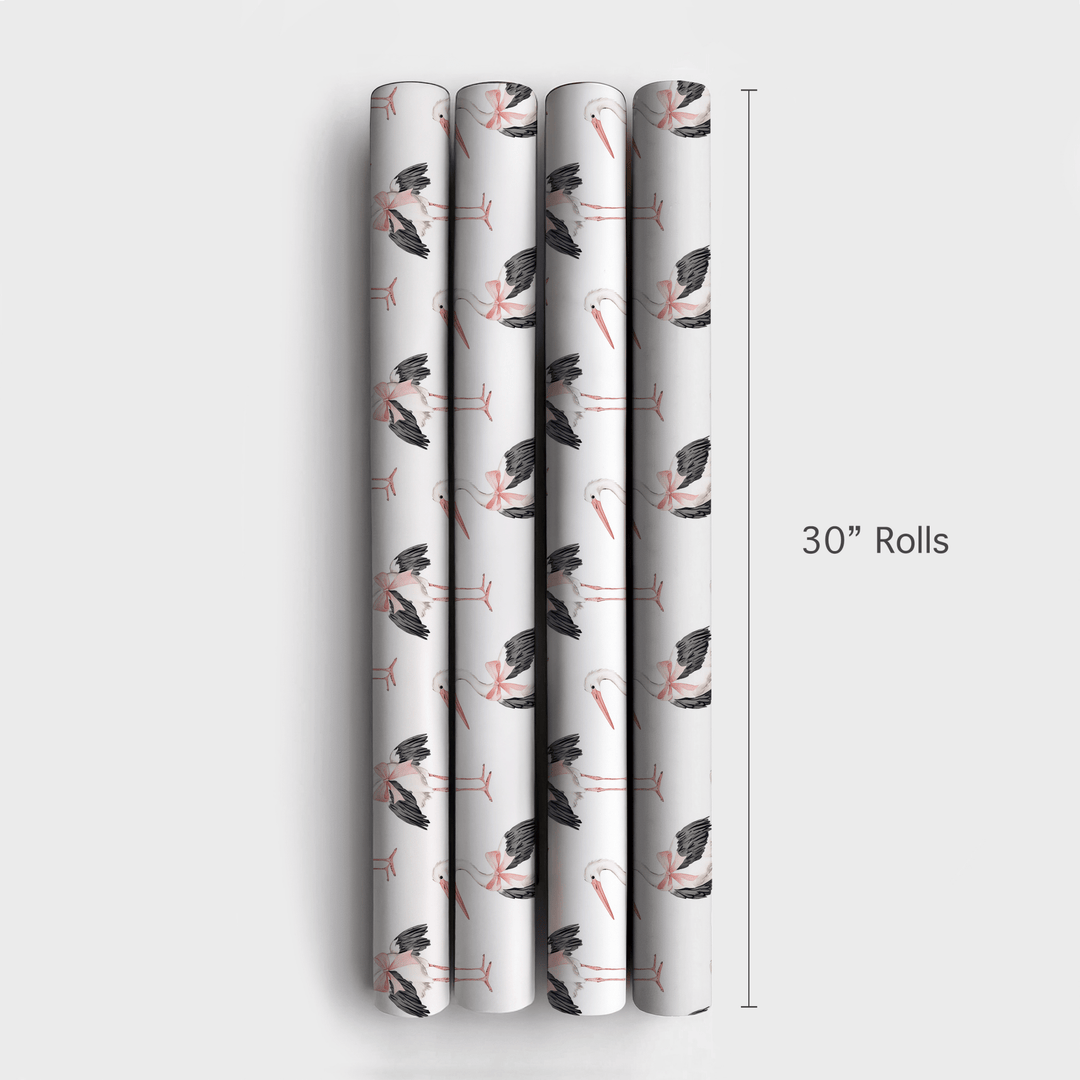 Stork Adorable - Wrapping Paper - Aspen & Arlo
