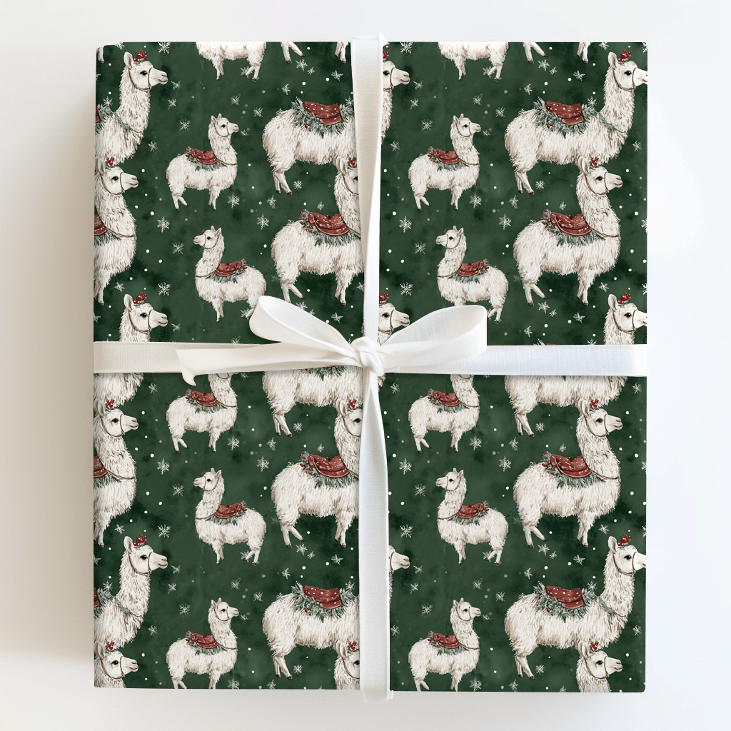 Llama Bells Ringing - Wrapping Paper - Aspen & Arlo