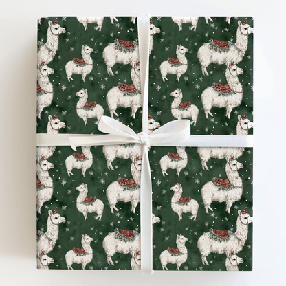 Llama Bells Ringing - Wrapping Paper - Aspen & Arlo
