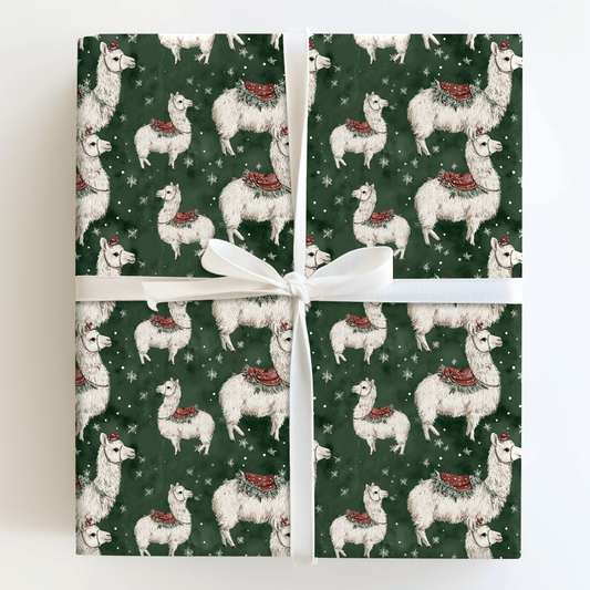 Llama Bells Ringing - Wrapping Paper - Aspen & Arlo