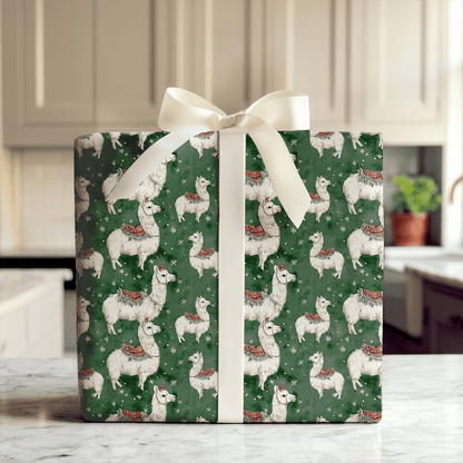 Llama Bells Ringing - Wrapping Paper - Aspen & Arlo