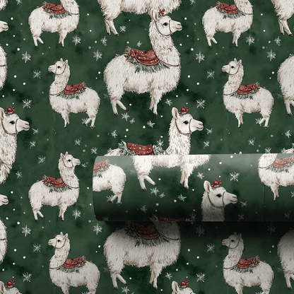 Llama Bells Ringing - Wrapping Paper - Aspen & Arlo