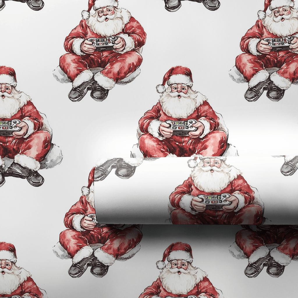 Santa's Game On - Wrapping Paper - Aspen & Arlo