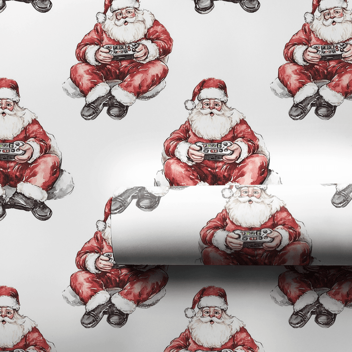 Santa's Game On - Wrapping Paper - Aspen & Arlo