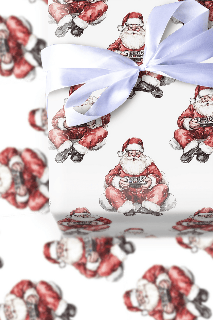 Santa's Game On - Wrapping Paper - Aspen & Arlo