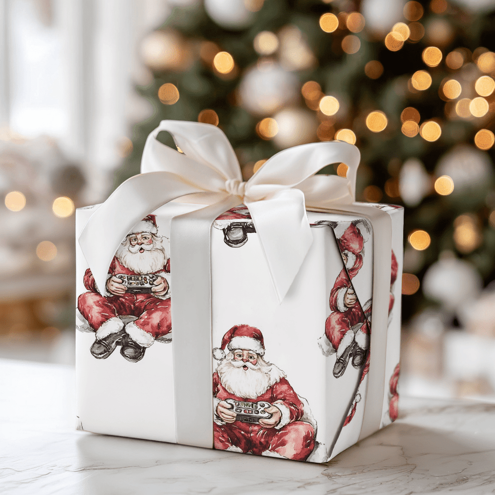 Santa's Game On - Wrapping Paper - Aspen & Arlo