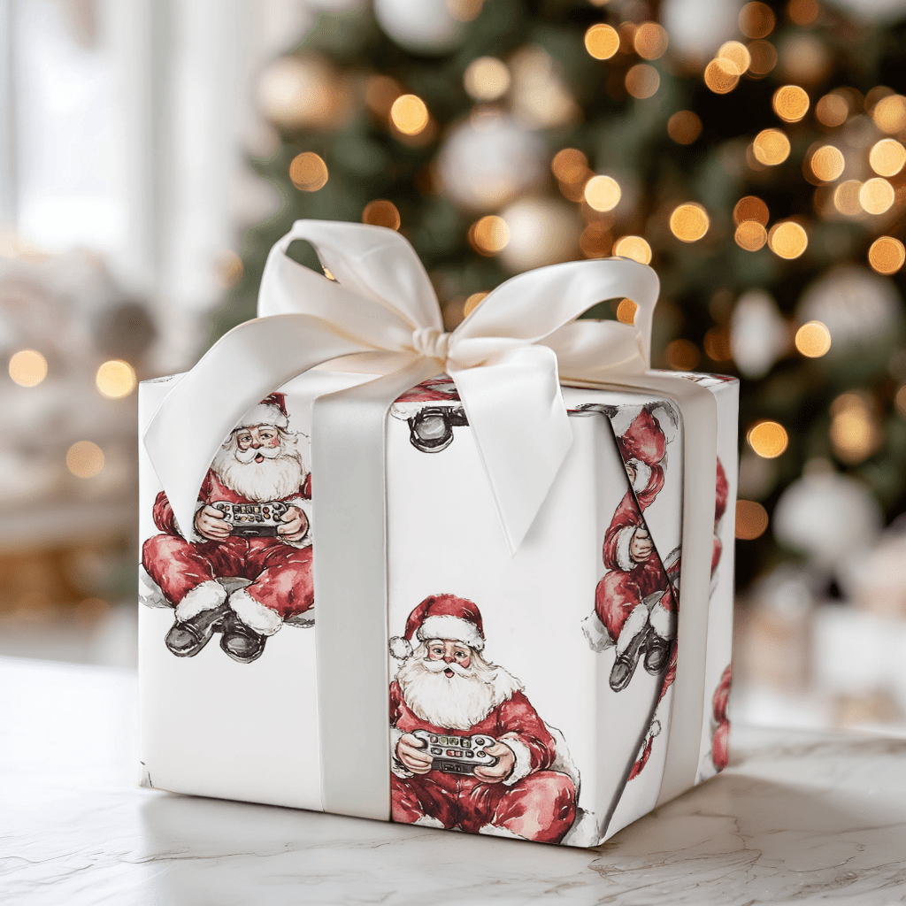 Santa's Game On - Wrapping Paper - Aspen & Arlo