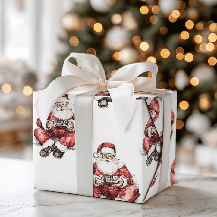 Santa's Game On - Wrapping Paper - Aspen & Arlo