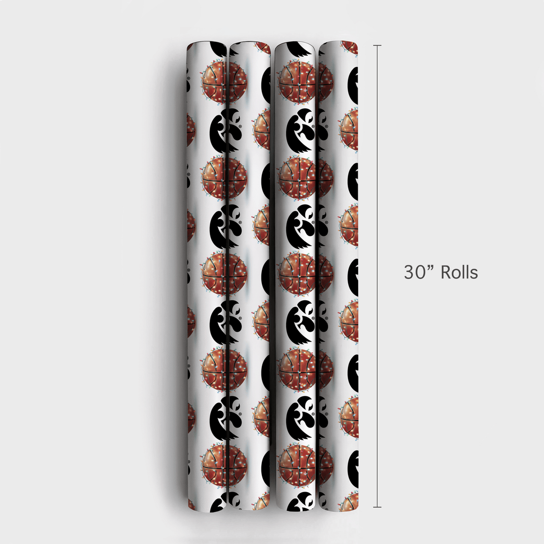 Sparkling Swish Hawkeyes - Wrapping Paper - Aspen & Arlo