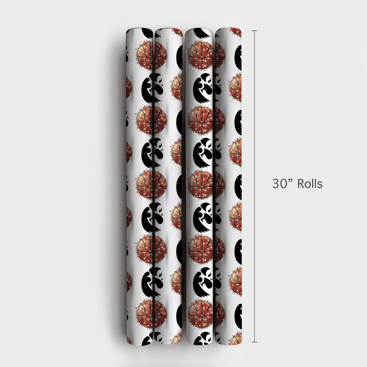 Sparkling Swish Hawkeyes - Wrapping Paper - Aspen & Arlo