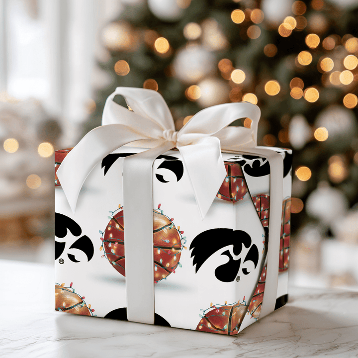 Sparkling Swish Hawkeyes - Wrapping Paper - Aspen & Arlo