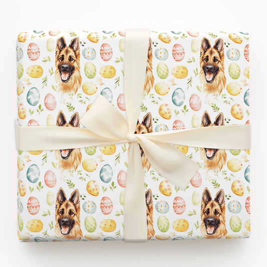 Easter Eggs with the German Shepherd - Wrapping Paper - Aspen & Arlo