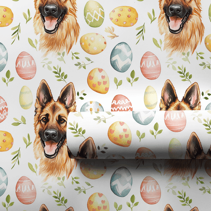 Easter Eggs with the German Shepherd - Wrapping Paper - Aspen & Arlo