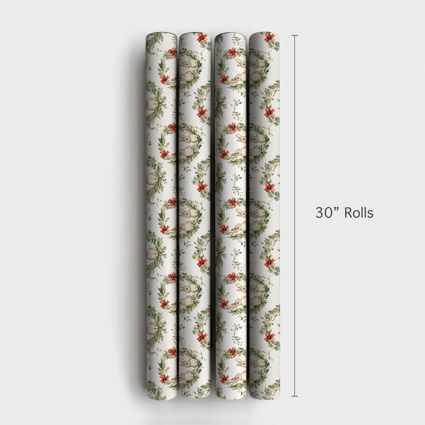 Winter Berry Bunny - Wrapping Paper - Aspen & Arlo