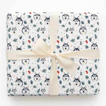 Holiday Husky Hike - Wrapping Paper - Aspen & Arlo
