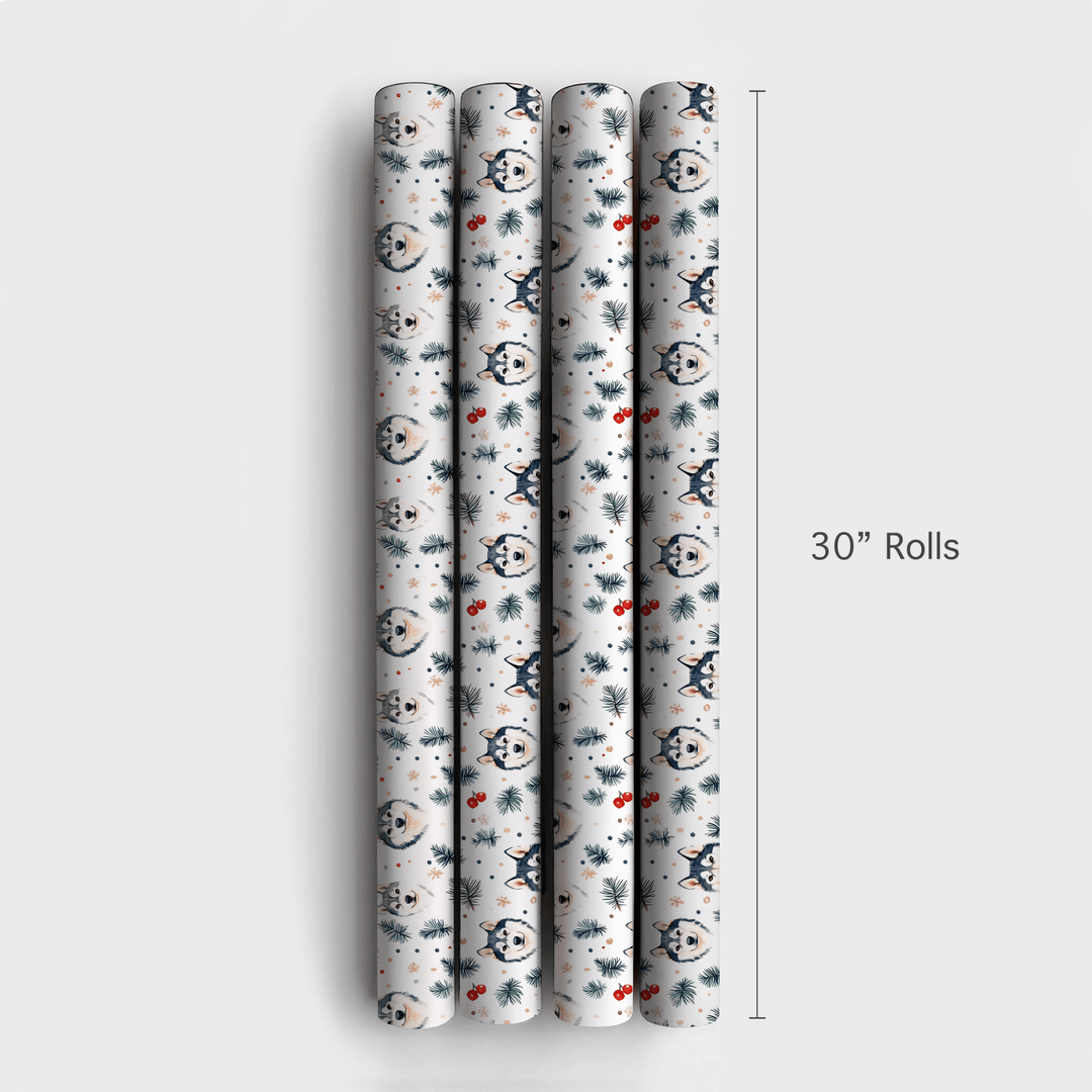 Holiday Husky Hike - Wrapping Paper - Aspen & Arlo