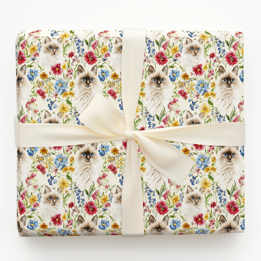 Garden Day with the Ragdoll - Wrapping Paper - Aspen & Arlo
