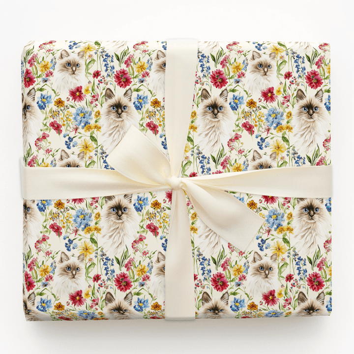 Garden Day with the Ragdoll - Wrapping Paper - Aspen & Arlo