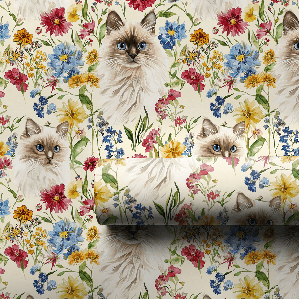 Garden Day with the Ragdoll - Wrapping Paper - Aspen & Arlo