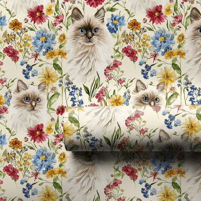 Garden Day with the Ragdoll - Wrapping Paper - Aspen & Arlo