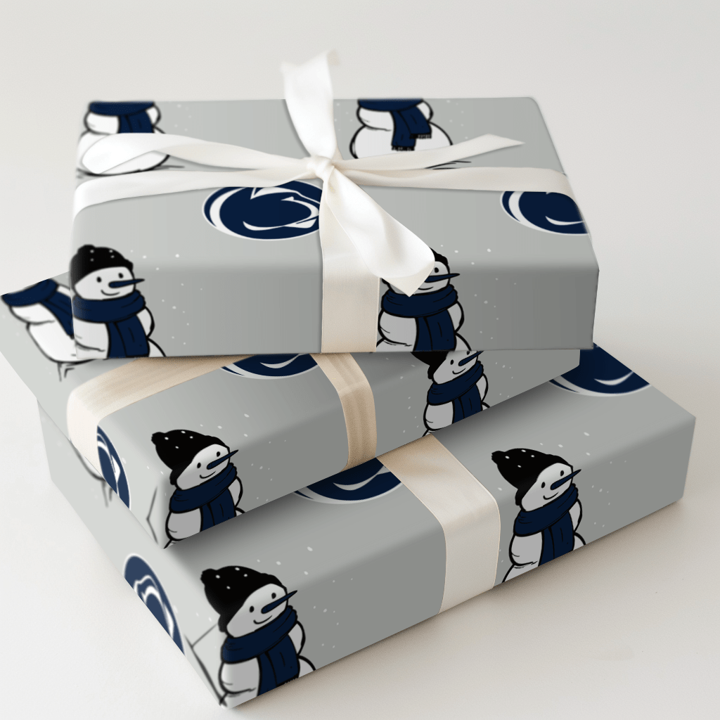 Penn State Snowman - Wrapping Paper - Aspen & Arlo