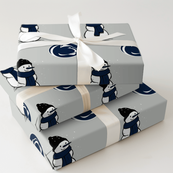 Penn State Snowman - Wrapping Paper - Aspen & Arlo