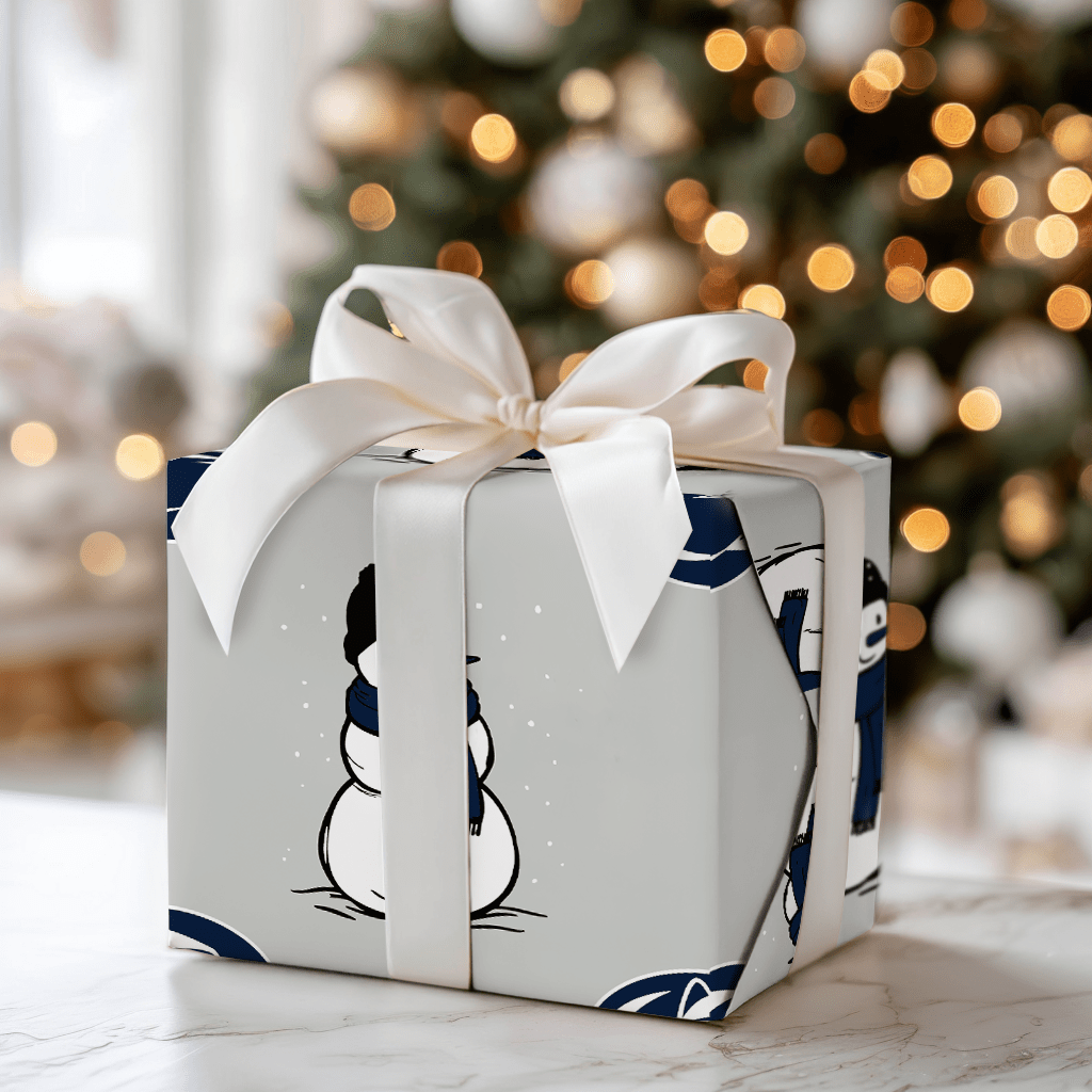 Penn State Snowman - Wrapping Paper - Aspen & Arlo