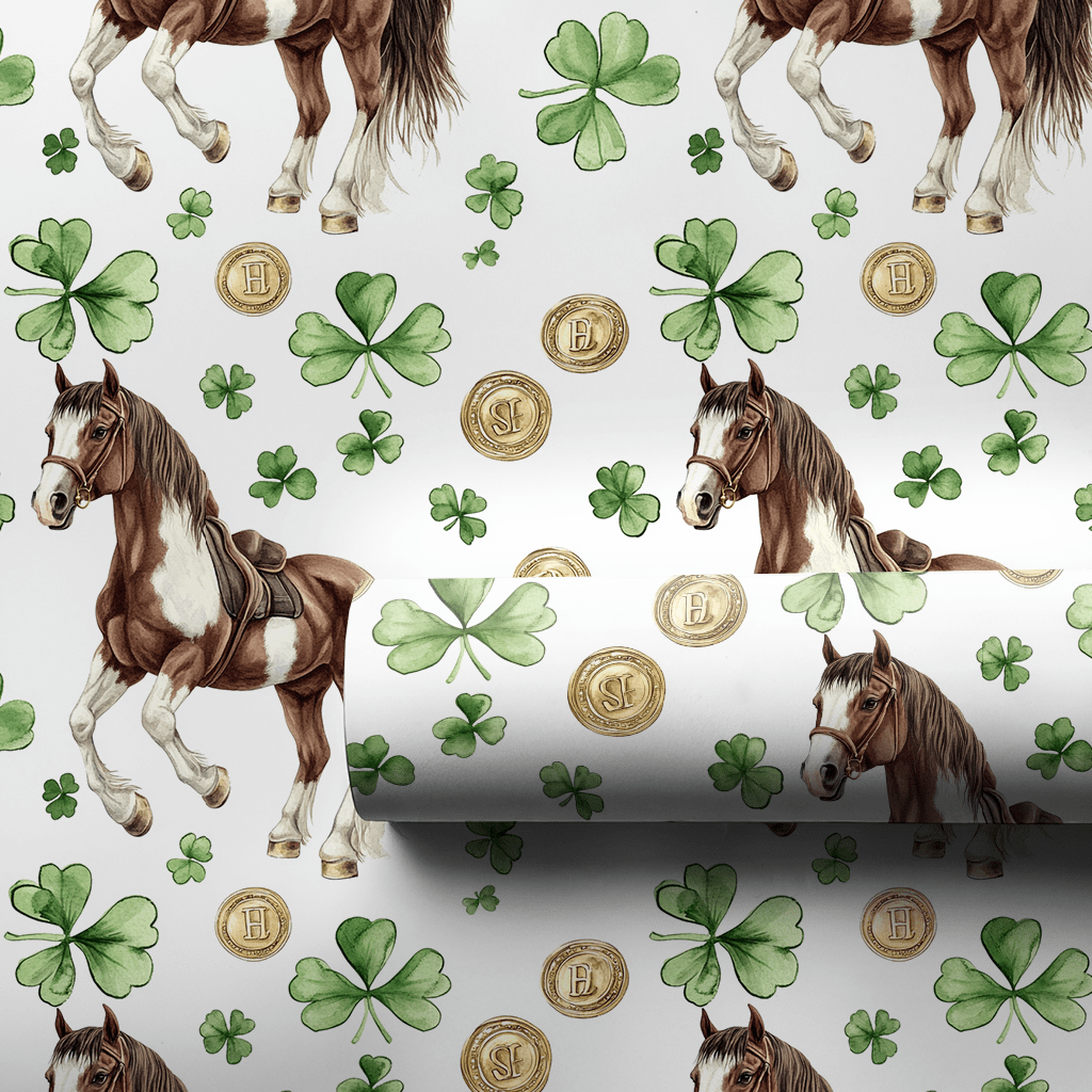 Golden with the Clydesdale - Wrapping Paper - Aspen & Arlo