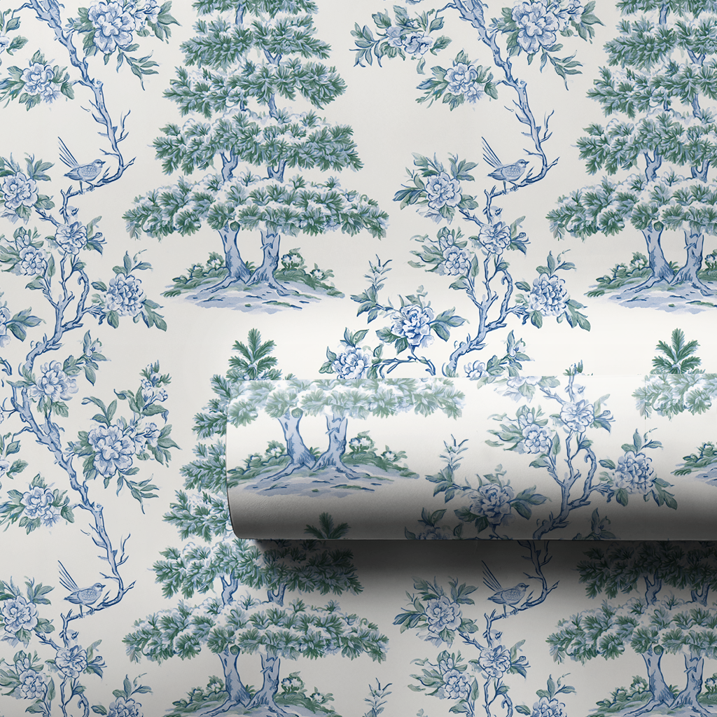 Blue Willow Toile
