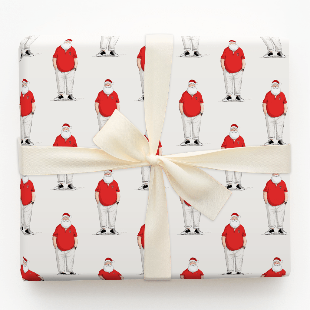 Texas Tech Santa Polo - Wrapping Paper - Aspen & Arlo