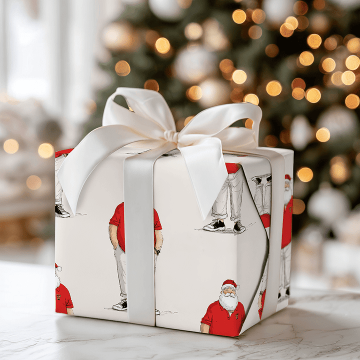 Texas Tech Santa Polo - Wrapping Paper - Aspen & Arlo