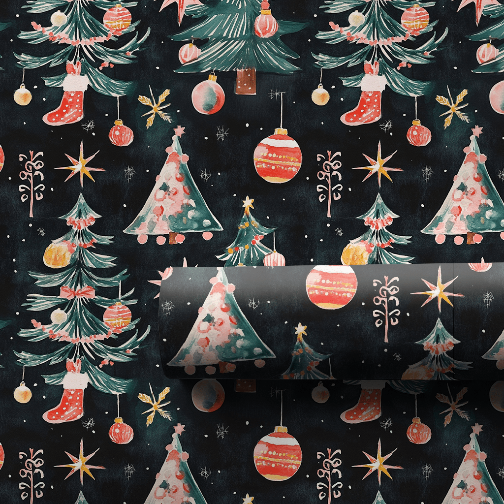Sugarplum Night - Wrapping Paper - Aspen & Arlo