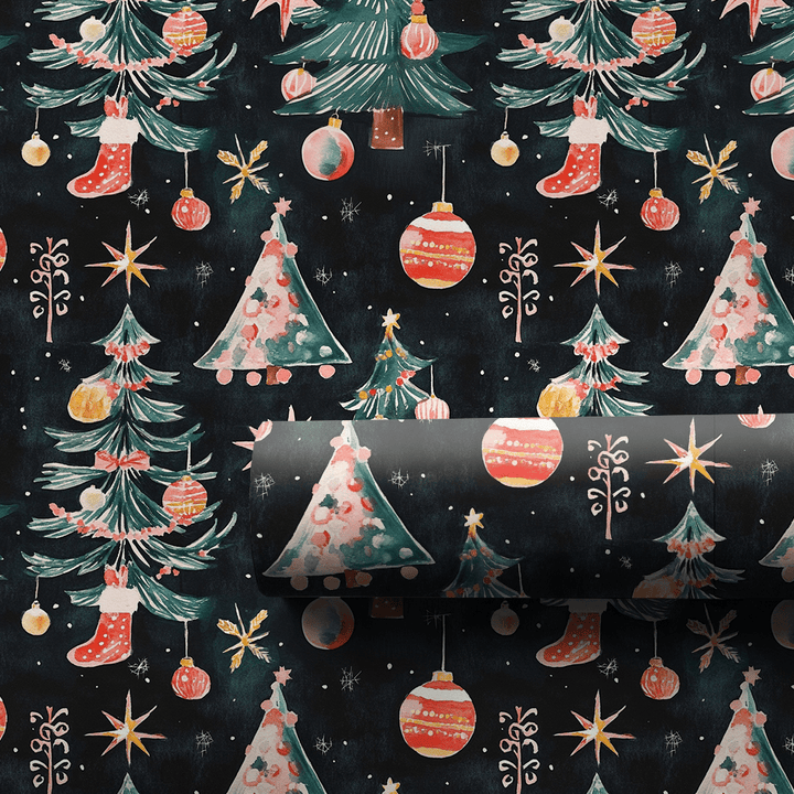 Sugarplum Night - Wrapping Paper - Aspen & Arlo