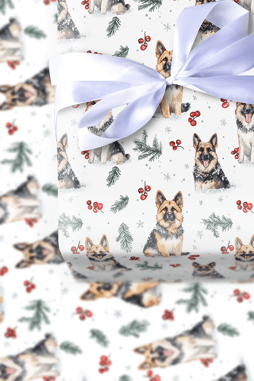 Snow Day for the Shep - Wrapping Paper - Aspen & Arlo
