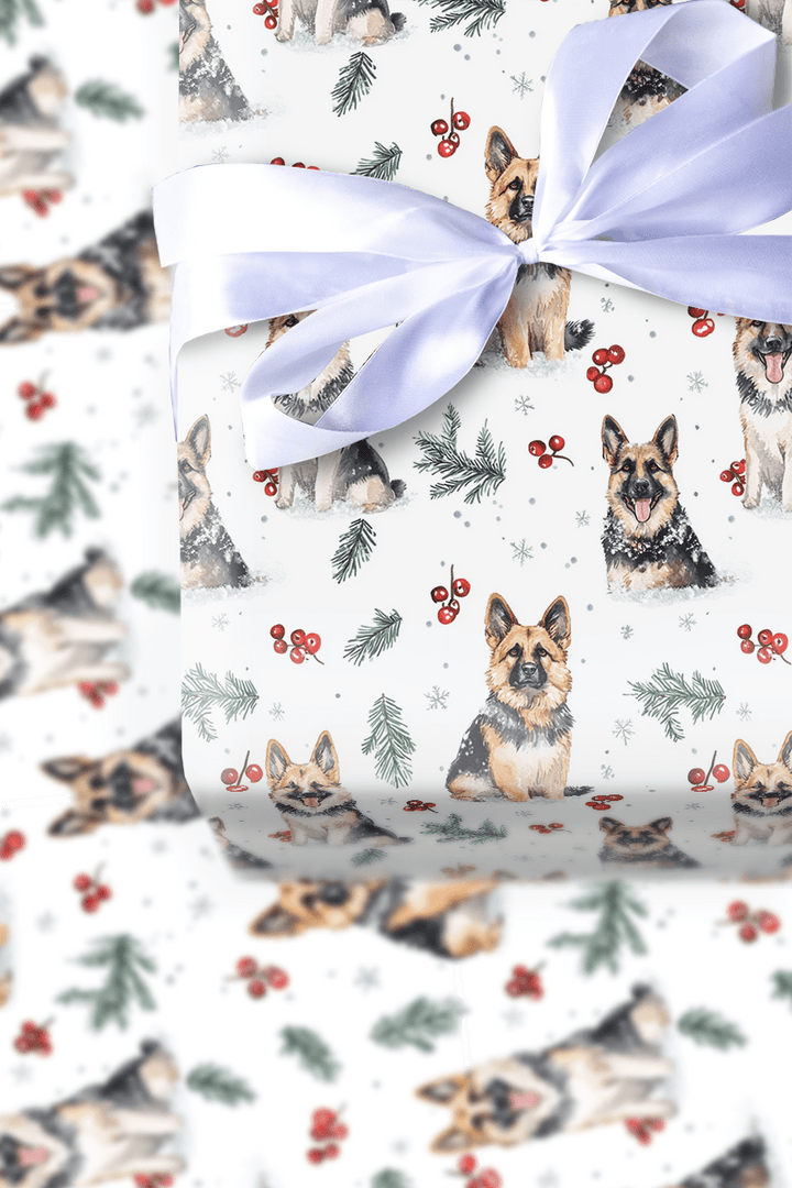 Snow Day for the Shep - Wrapping Paper - Aspen & Arlo