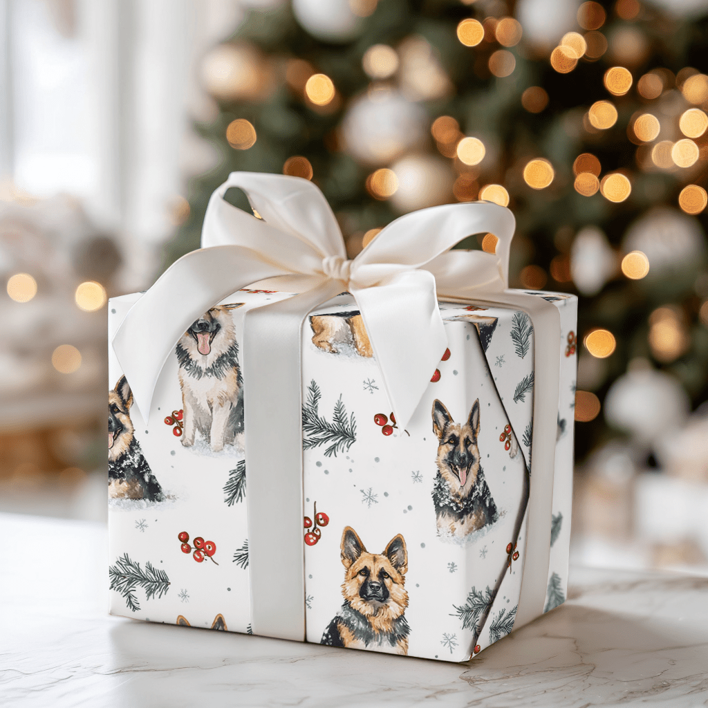 Snow Day for the Shep - Wrapping Paper - Aspen & Arlo