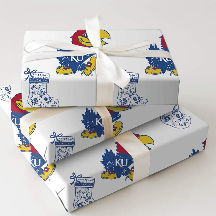 Kansas University Stocking - Wrapping Paper - Aspen & Arlo