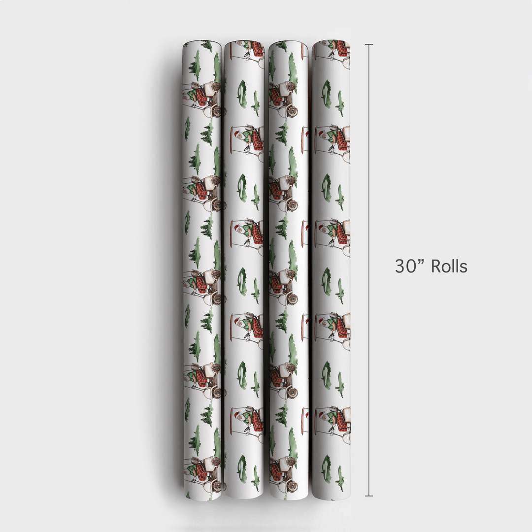 Santa's Tee Time - Wrapping Paper - Aspen & Arlo