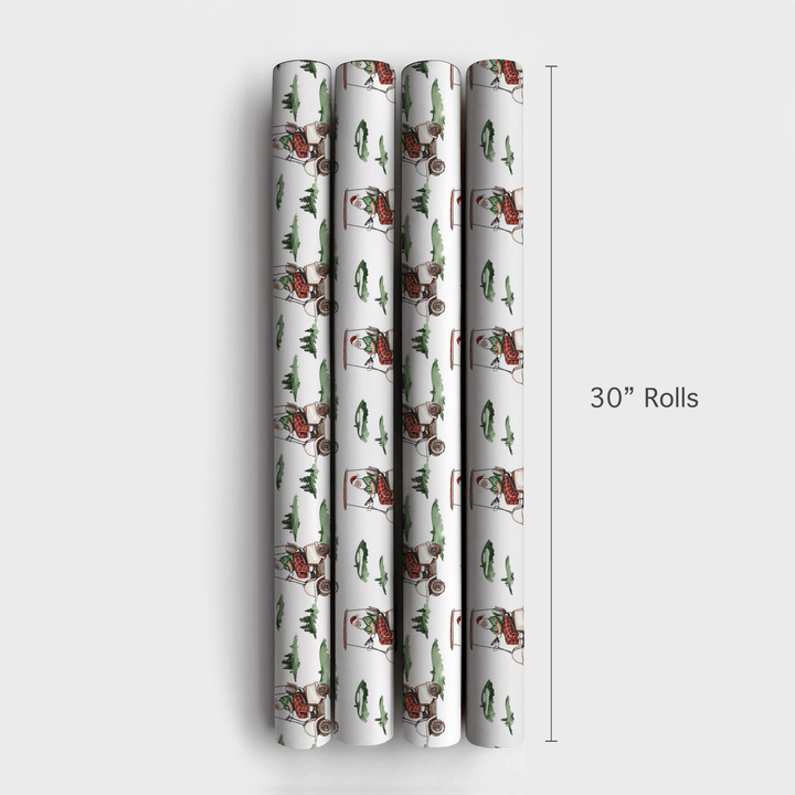 Santa's Tee Time - Wrapping Paper - Aspen & Arlo