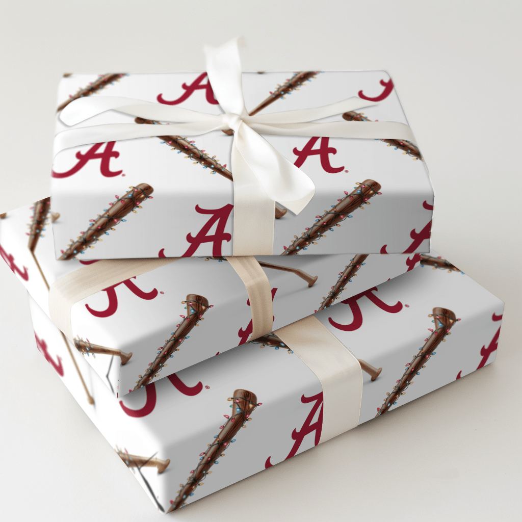 Crimson Diamond Lights - Wrapping Paper - Aspen & Arlo