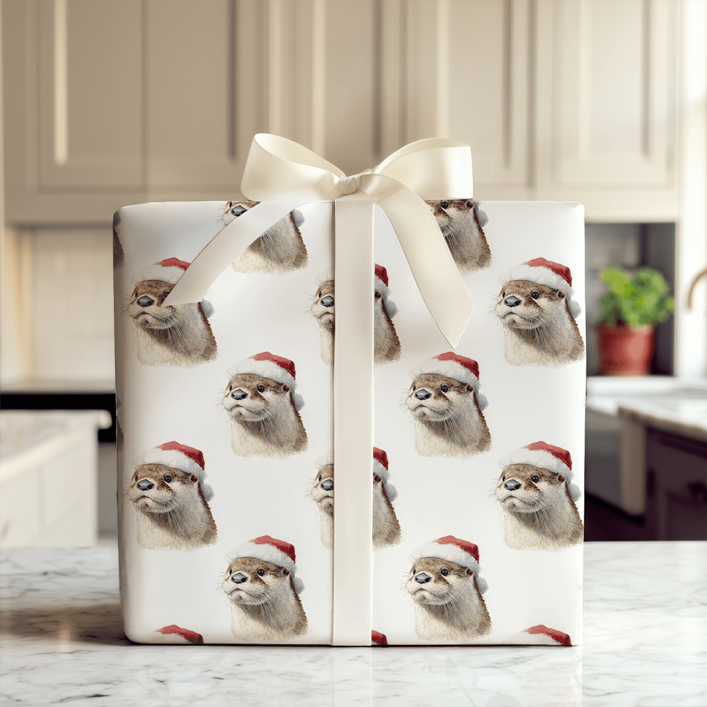 Otter Claus - Wrapping Paper - Aspen & Arlo